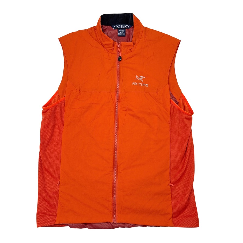 Arcteryx Atom LT Insulated Vest Mens Size XL Orange Full Zip Hiking Outdoors